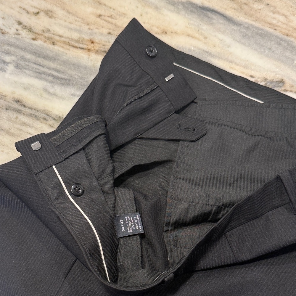 Apt 9 Classic Black Men's Suit Sz 46R- pants 36x32 - Picture 13 of 15
